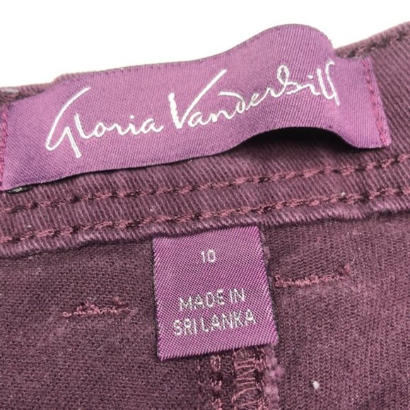 LIKE NEW GLORIA VANDERBILT HIGH RISE PURPLE DRESS JEANS 10/30x28 ⭐ - Picture 2 of 12
